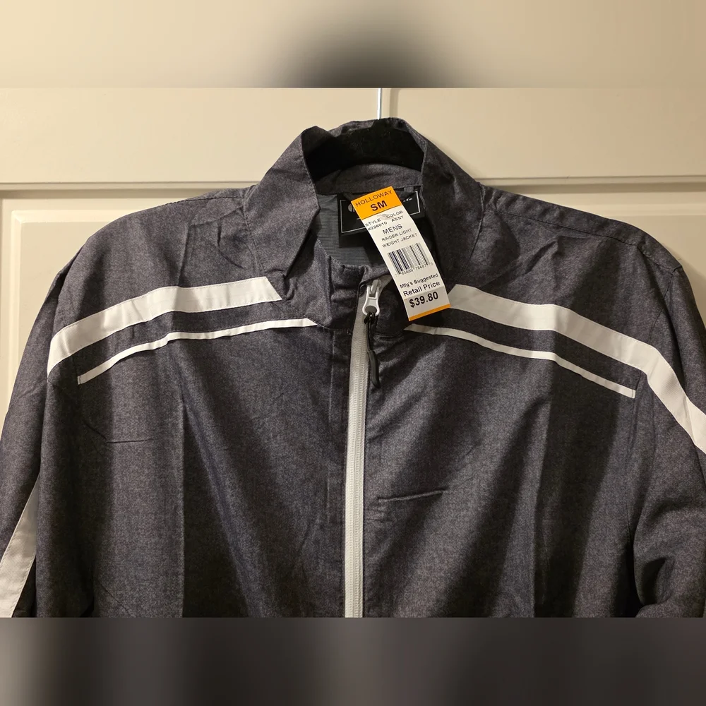 Mens Small - Holloway Raider Lightweight Jacket Grey/White - Picture 2 of 4